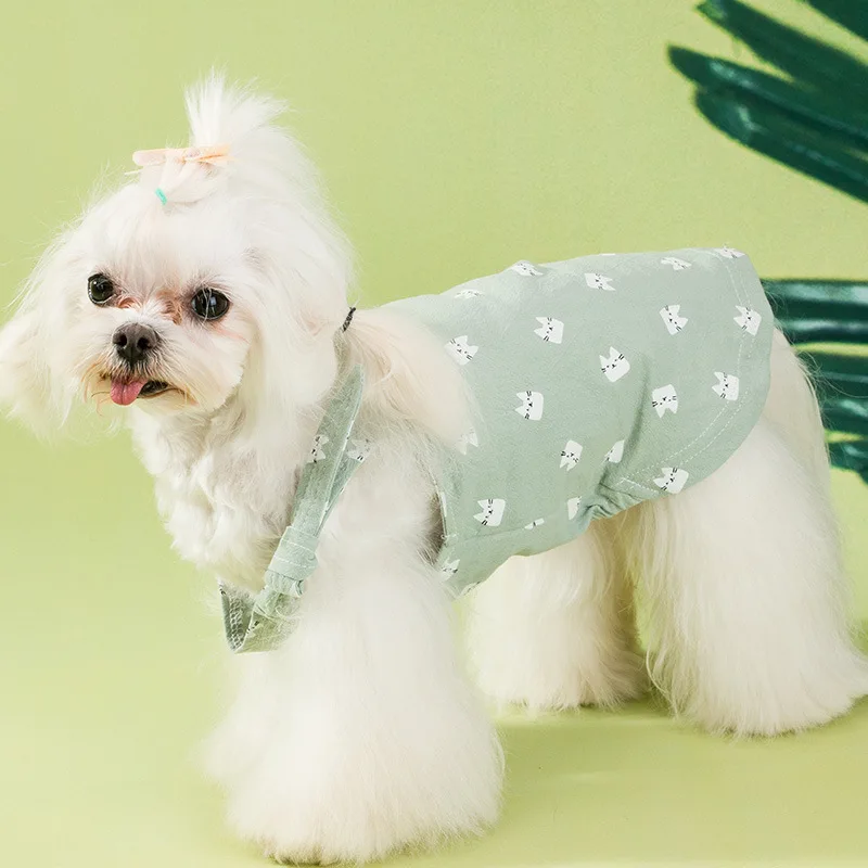 

Spring And Summer New Dog Clothes Spring Clothes Teddy Cat Fadou Small Dog Bixiong Bomei Beautiful Pet Vest