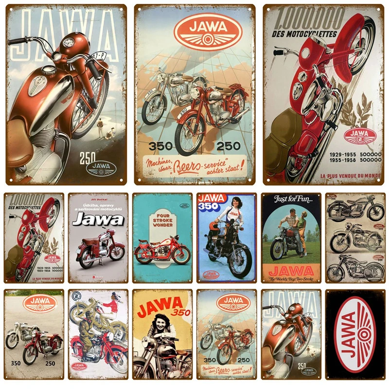 Винтажный настенный плакат JAWA винтажный ретро-плакат для украшения дома