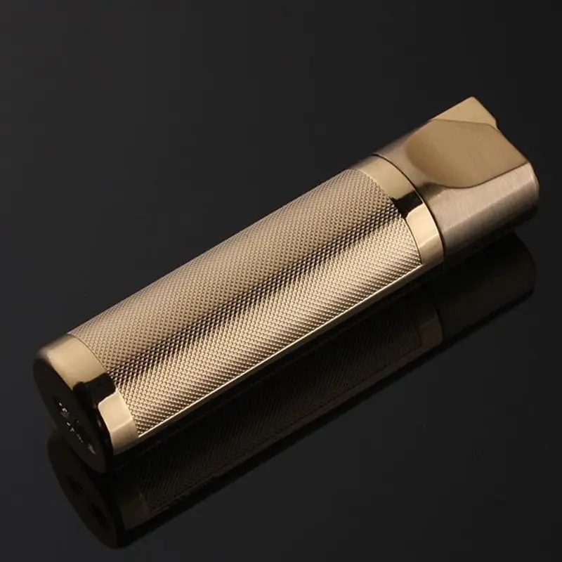 Металлические зажигалки для сигар портативная ветрозащитная газовая зажигалка