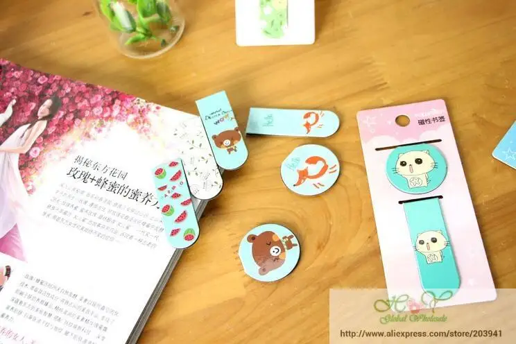 2 шт. упак. в партии мультяшный анимальный 5 серия магнитный мини Закладка Сова