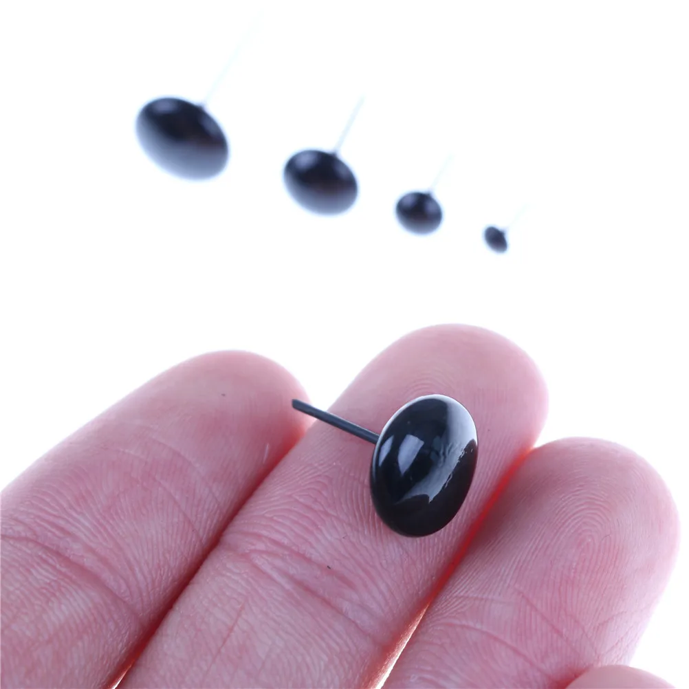 

50 Pairs/Set Black Glass Eyes 3/5/7/9/11mm Needle Felting For Teddy Bears Dolls Animals Black Eyes Dolls Accessories Parts