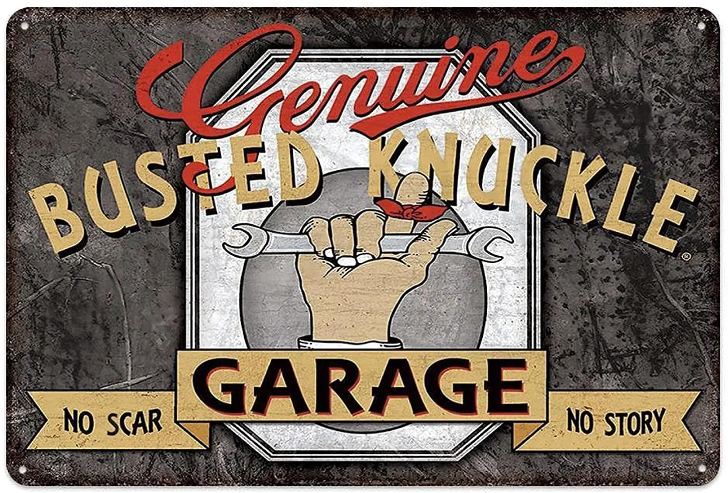 

Garage Sign Retro Metal Tin Sign Garage Rules Shop Metal Vintage Wall Art Decor Decoration Plate 12*8 Inch