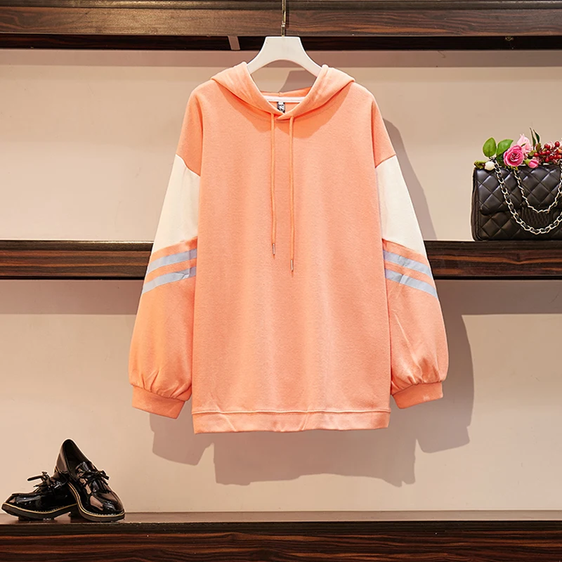 Женские повседневные толстовки свободного размера плюс Kawaii лоскутные пуловеры с