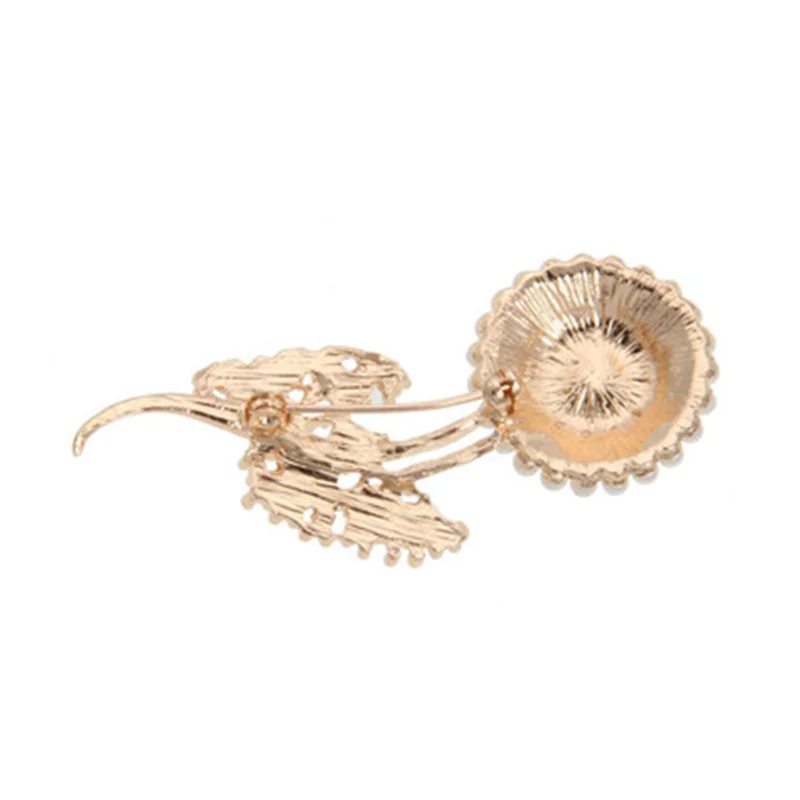 Новинка брошь в виде подсолнечника с ананасовым деревом и глазурью