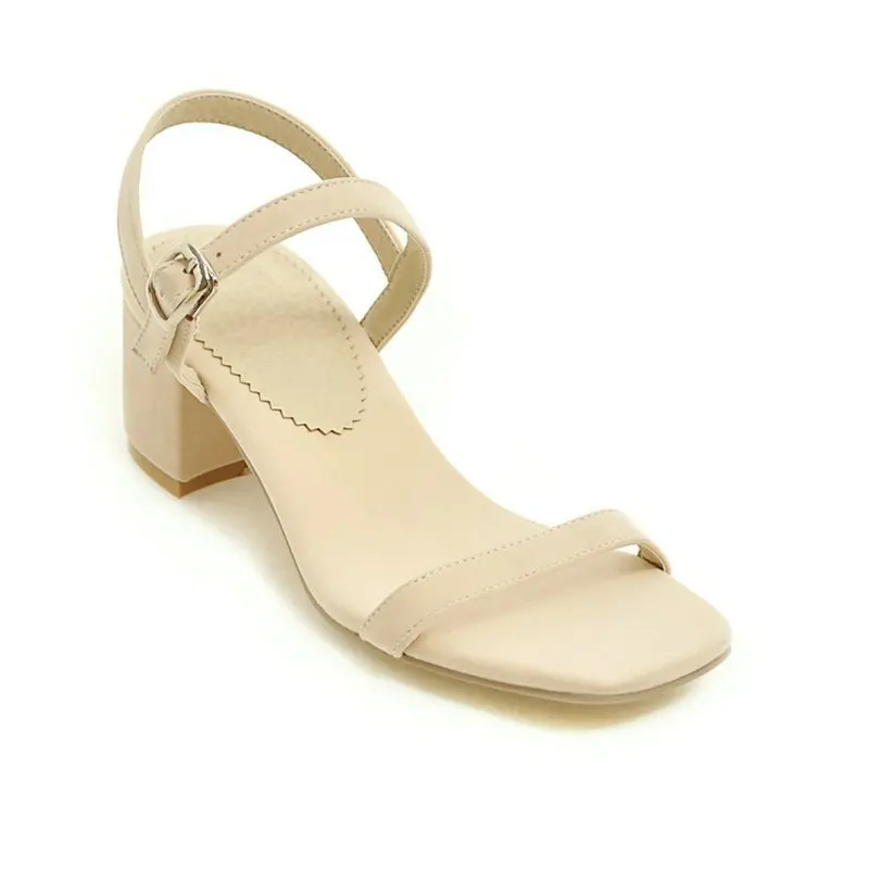 Женские сандалии ZawsThia желтые Босоножки с открытым носком на квадратном каблуке