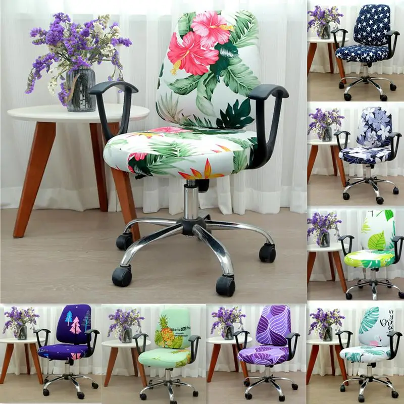 30 21Colors Modern Computer Chair Cover 100% Polyester Elastic Fabric Office Split Easy Washable Removeable |