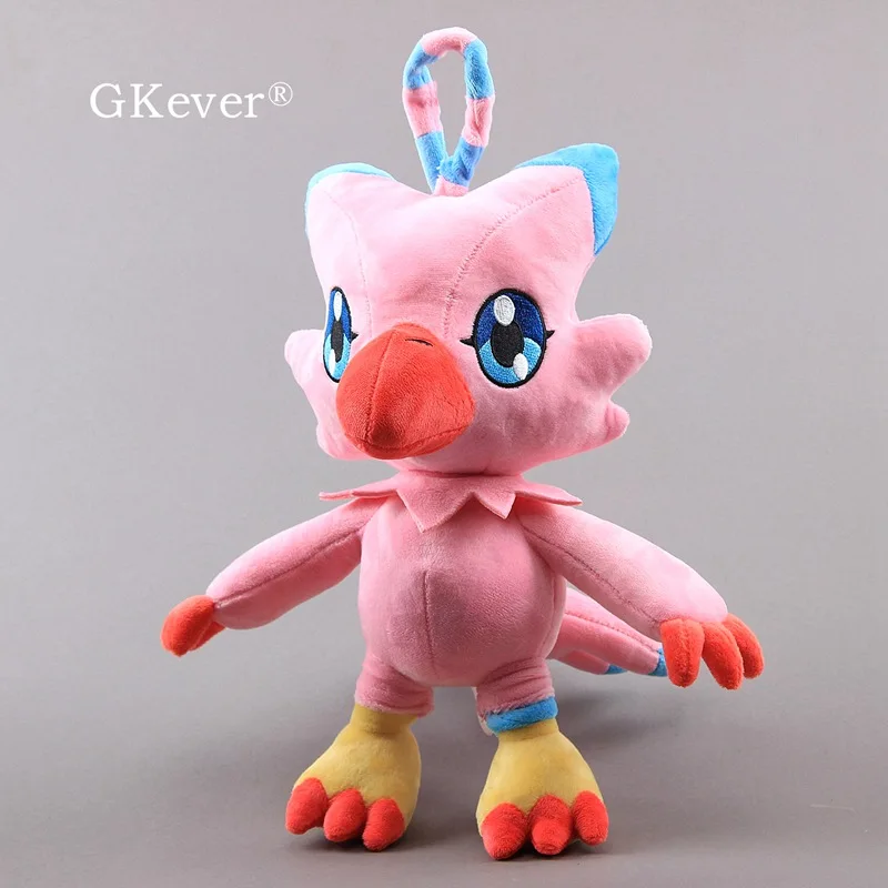 Mu&ntilde;eco de peluche de Anime de 32 cm para ni&ntilde;os, mu&ntilde;eco de peluche suave Kawaii de 13 ", de Color rosa, Digimon Piyomon-2