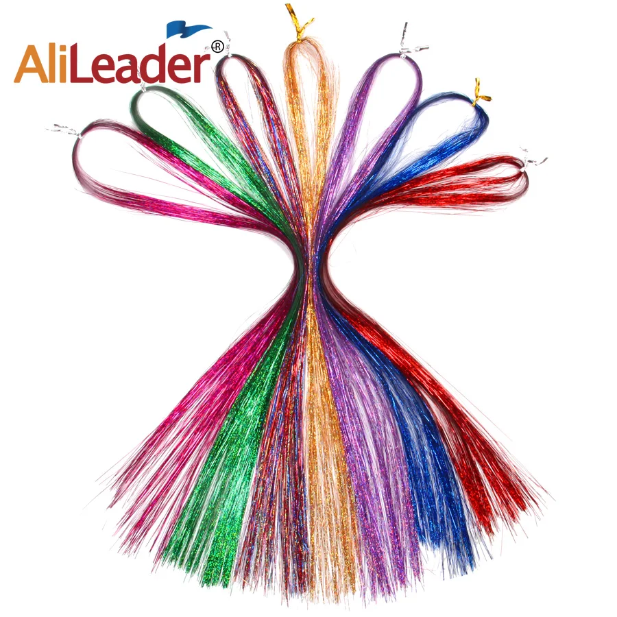 Alileader новинка 600 корни/партия блестки для волос блестящие голографические