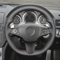 diy anti slip wear resistant steering wheel cover for mercedes benz slr sl cls c class slk car interior decoration