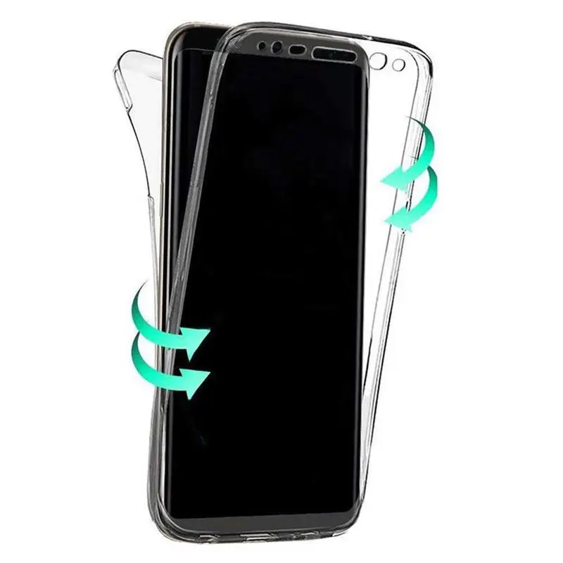 ТПУ чехол для телефона 360 двойной Мягкий силиконовый Samsung Galaxy S10 Plus S9 S8 S7 Edge S10e A10 A30