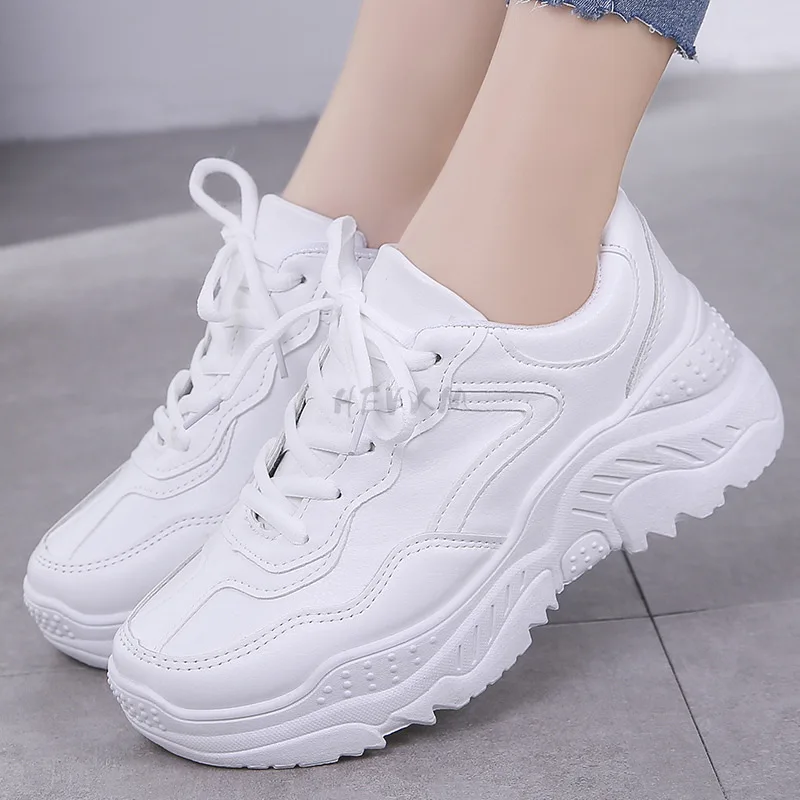 

size42 luxury shoes women designers platform white sneakers wedges shoes for women ladies casual shoes zapatillas chunky mujer