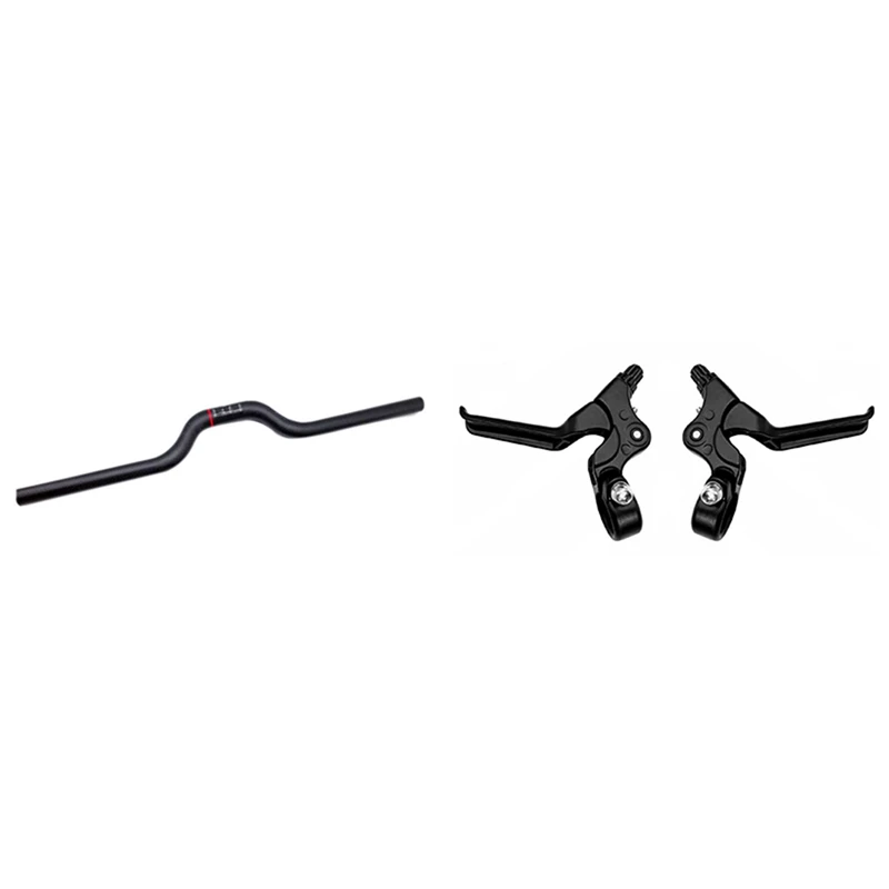 

Сверхлегкая Складная ручка для велосипеда из углеродного волокна, руль типа M с рычагом тормоза для велосипеда