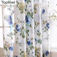 topfinel modern floral window curtains for living room luxurious bedroom tulle curtains for window sheer curtain panel drapes