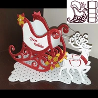new horse sleigh buggy metal cutting die mould scrapbook decoration embossed photo album decoration card making diy handicrafts