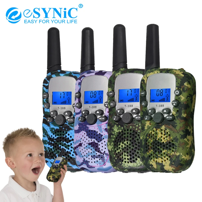 ESYNiC T 388 детская рация Walky Talky 8 каналов для мальчиков и девочек 3 км Диапазон