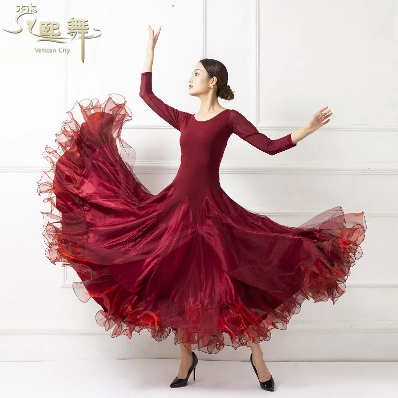 Платья для конкурса бальных танцев стандартное бальное платье с бахромой