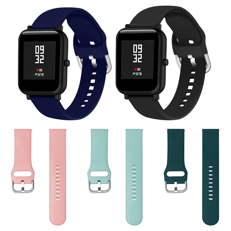 Ремень для correa amazfit gts спортивные силиконовые браслеты из нержавеющей стали xiaomi