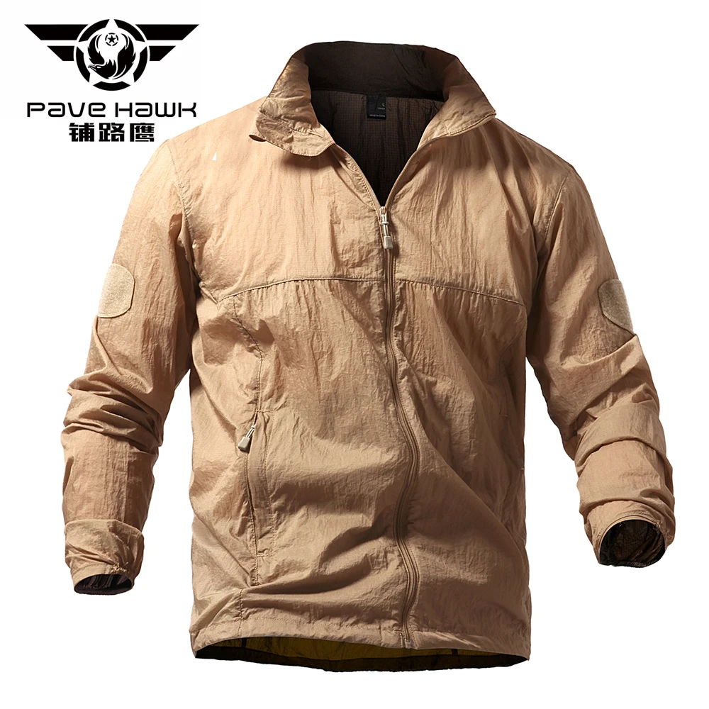 PAVEHAWK Мужская мода верхняя одежда ветровка мужская тонкие куртки с капюшоном плащ