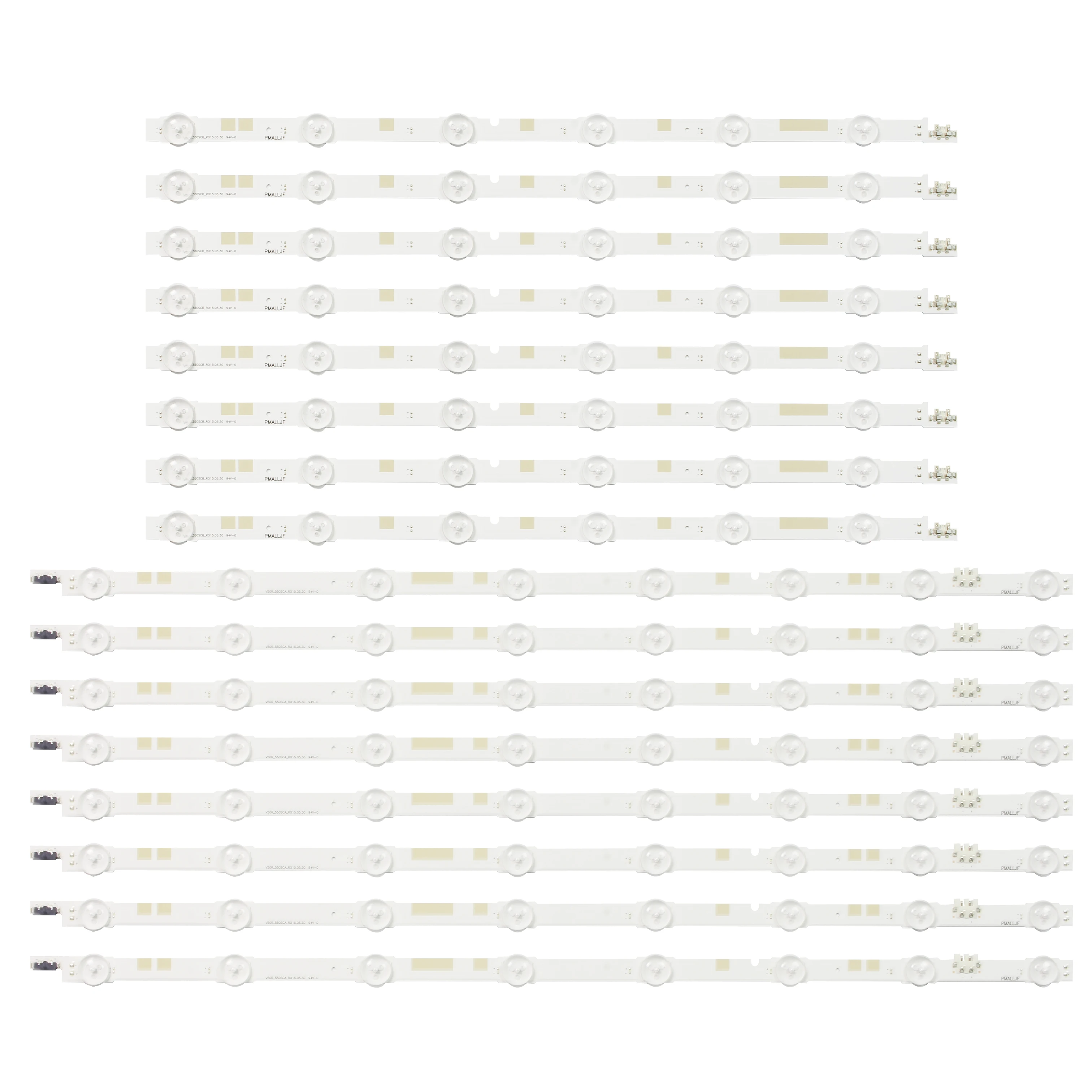 

New Kit 18pcs LED backlight strip for Samsung UE55JU6800K UE55JU6870U V5DR_550SCA_R0 V5DR_550SCB_R0 BN96-38481A BN96-38482A