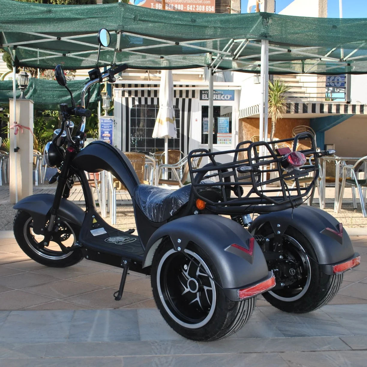 Трехколесный велосипед Citycoco для взрослых с большими шинами трехколесный