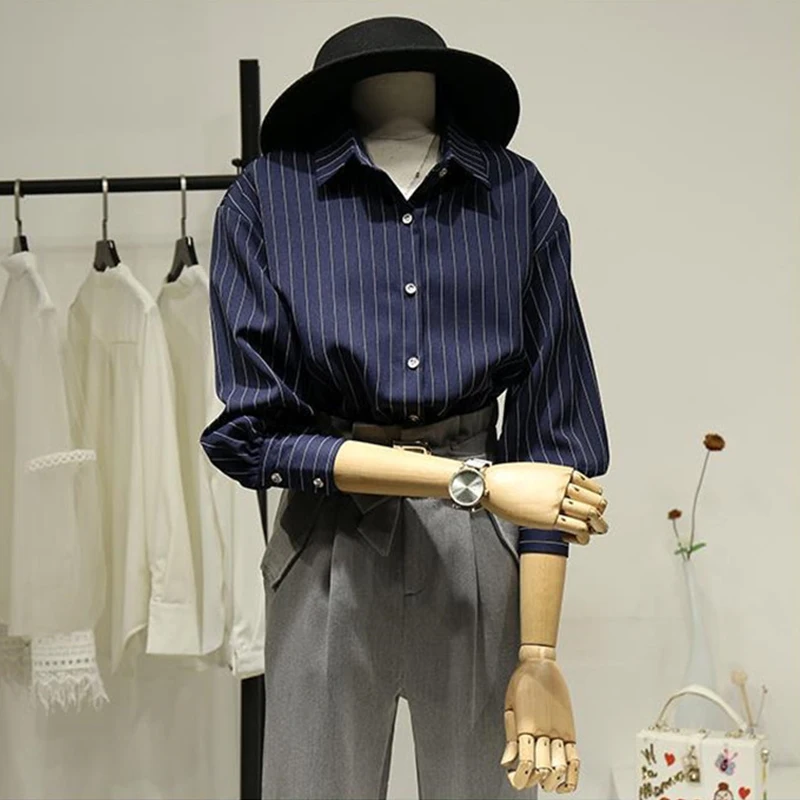 Женская блузка с принтом бабочки Повседневная рубашка длинным рукавом и