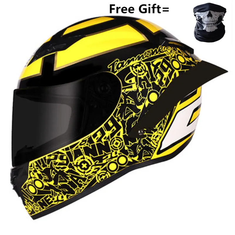 Шлем мотоциклетный унисекс на все лицо электромобиль с защитой от УФ излучения