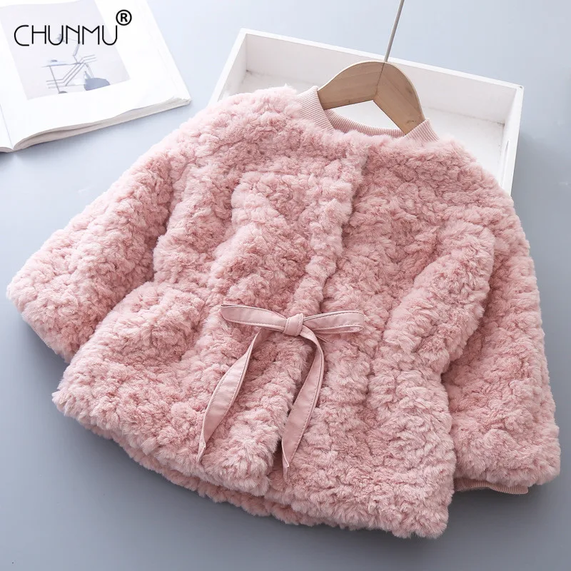

Baby Girls Jacket Winter Kids Girls Fur Coats Winter Girl Clothes Thicken Lamb Cashmere Infant Children Clothing For Girls Coat