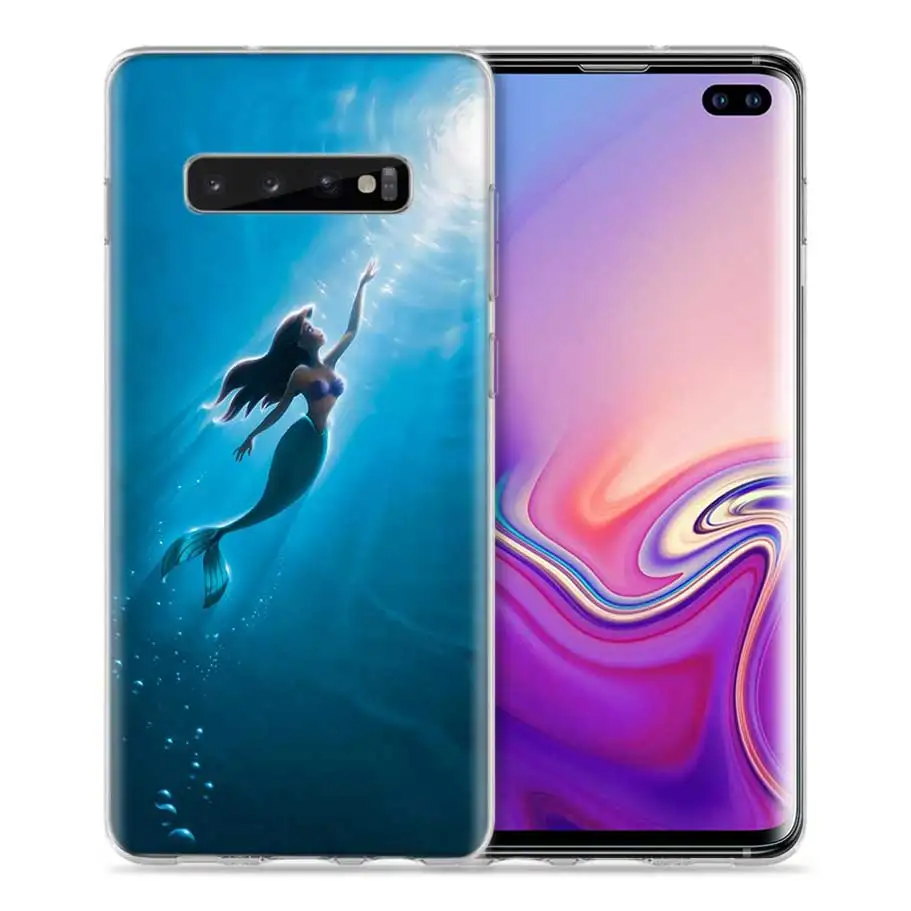 Чехол с русалочкой для samsung Galaxy Note 10 S10 5G S10e S8 S9 S7 8 9 J4 J6 Plus силиконовый чехол для телефона Schale
