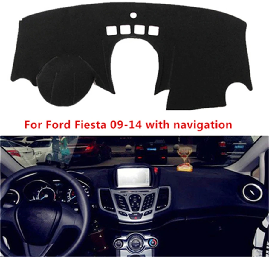 Черная крышка приборной панели автомобиля для Ford Fiesta (2009 2014) 2010 2011 2012 2014 авто