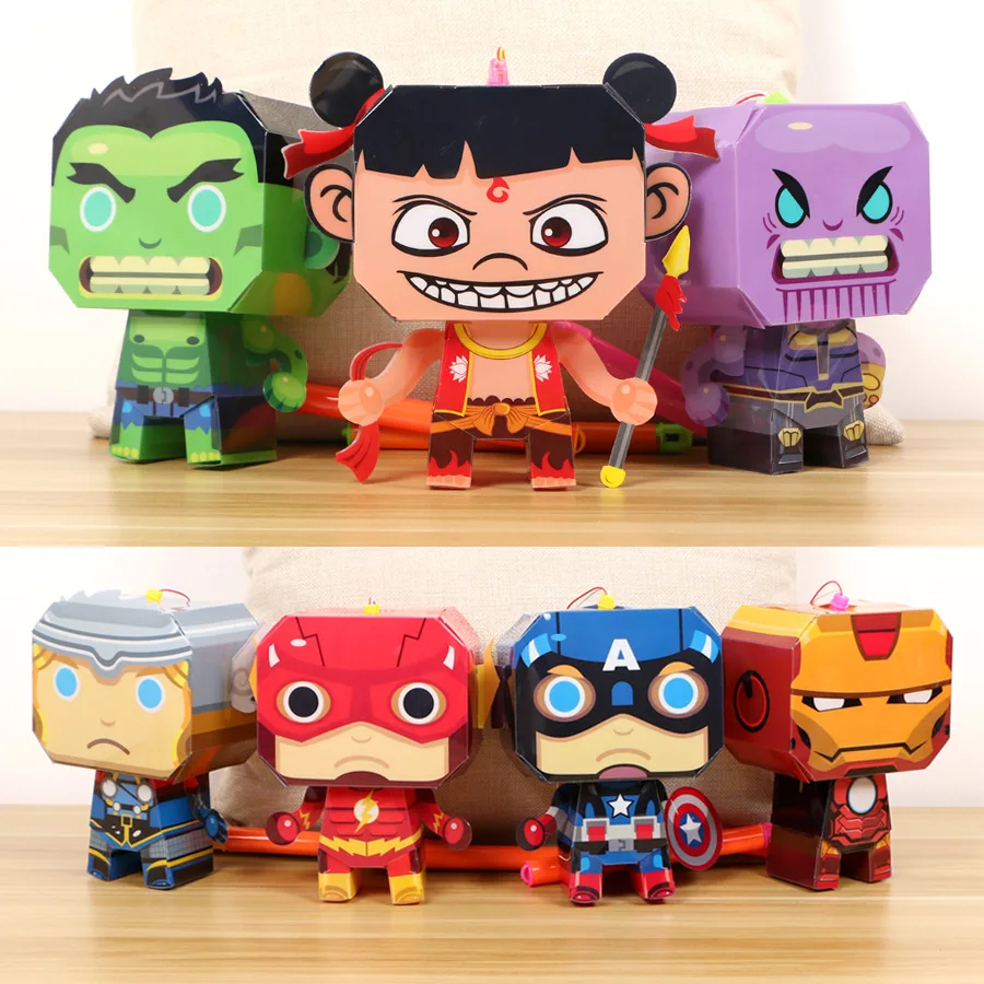 DIY 3D мультфильм музыка портативный светодиодные игрушечные фонари для мальчиков