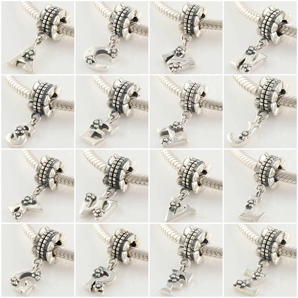 Новый стиль 100% S925 стерлингового серебра Az письмо кулон подходит для женское