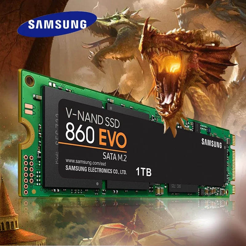 Samsung 860 EVO SSD 250 ГБ 500 1 ТБ 2 M.2 SATA Внутренний твердотельный накопитель с искусственной