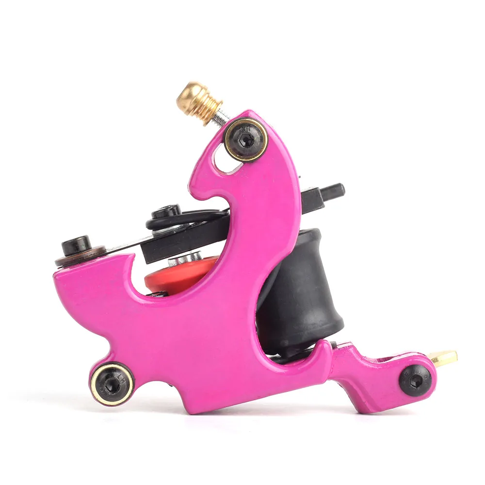 Аппарат для татуажа Cuttlefish красно розовый Литой Станок из сплава