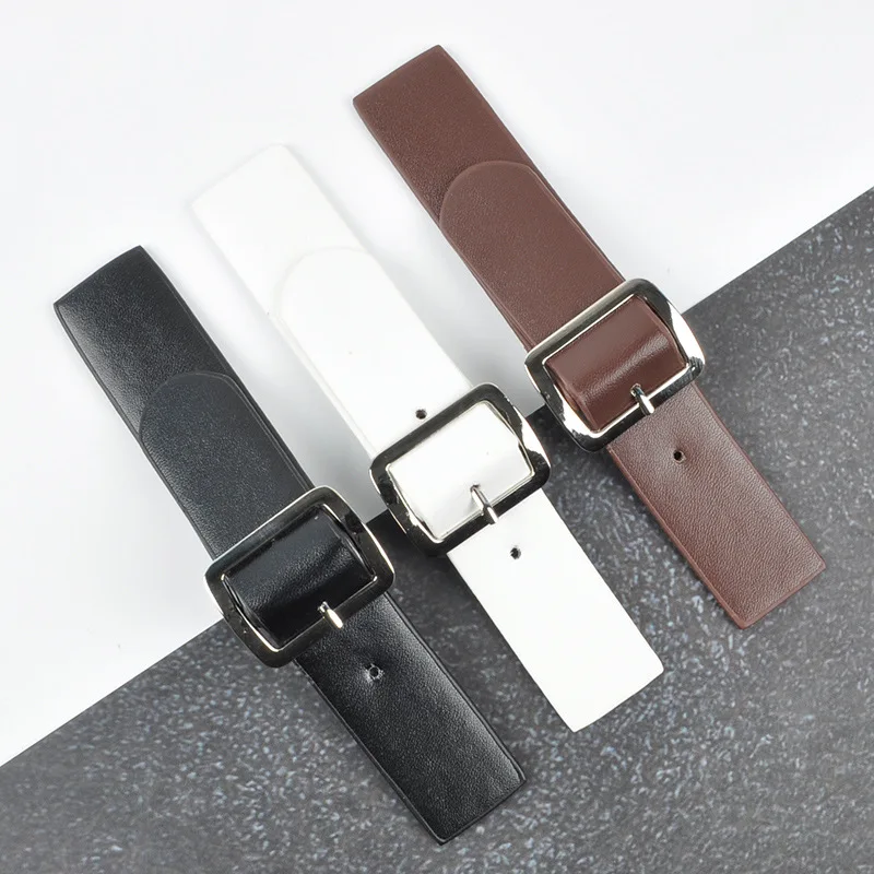 

Fashion Leather Toggle Buckle Pu Loop Buckle Windbreaker Belt Coat Sweater Decorate Fasterners DIY Craft Button Accessories
