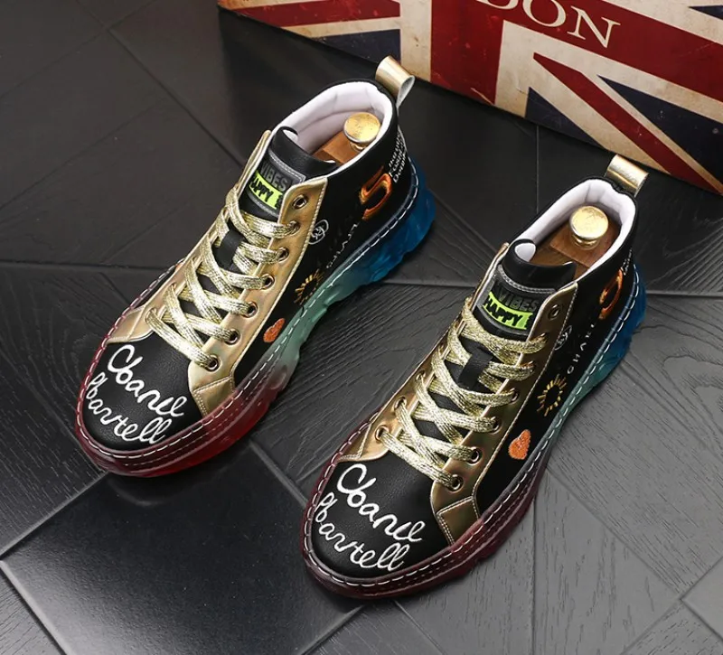 Высококачественная новая Корейская версия толстой подошвы повседневные мужские