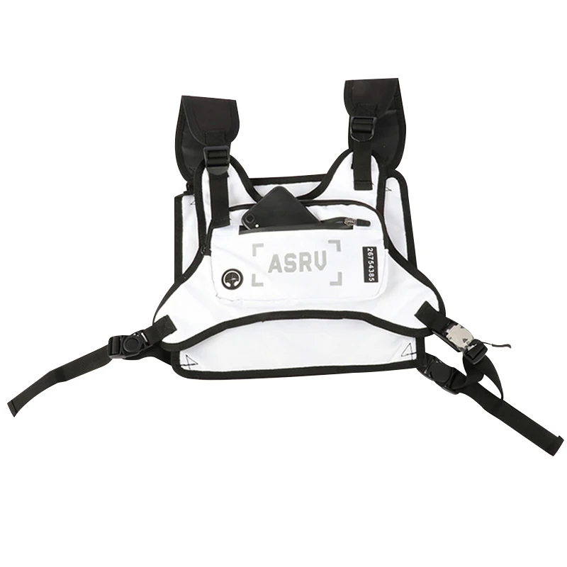 

Men Tactical Backpack Chest Bag Multifunctional Tactical Pack Men Sports Pouch Reflective Strip Vest Backpack Men Chest Bag