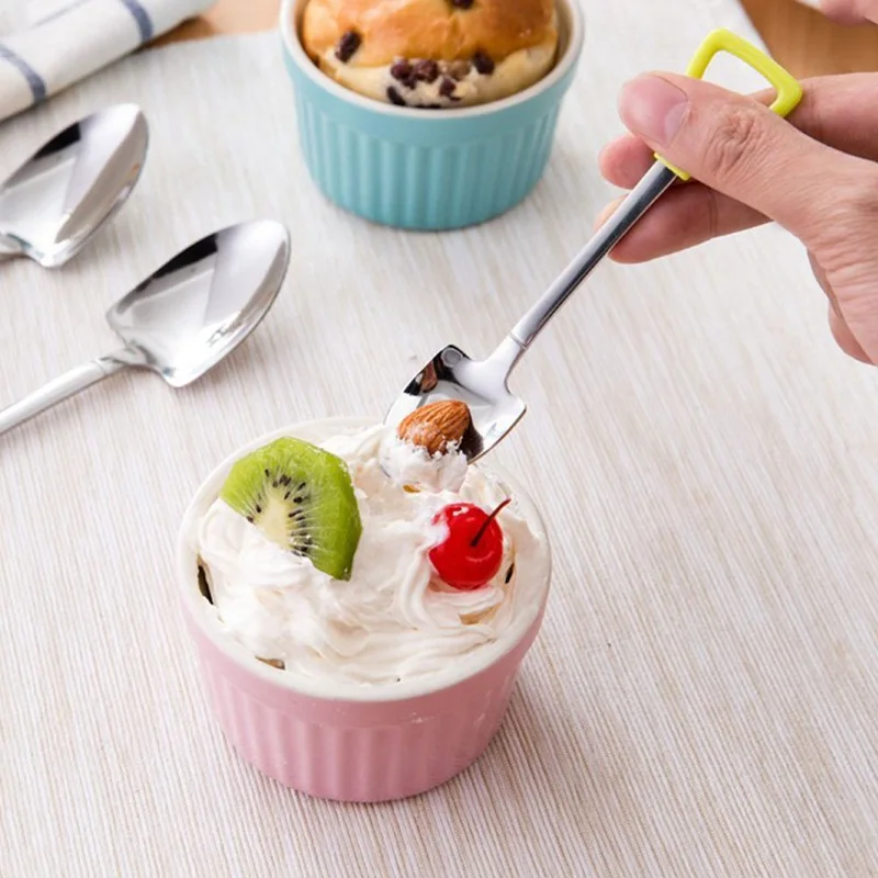 Новинка Высококачественная ложка из нержавеющей стали в форме лопаты для чая