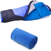 1pc portable fleece sleeping bag liner lightweight tent bed for outdoor hiking backpacking tent bed travel warm camping blanket