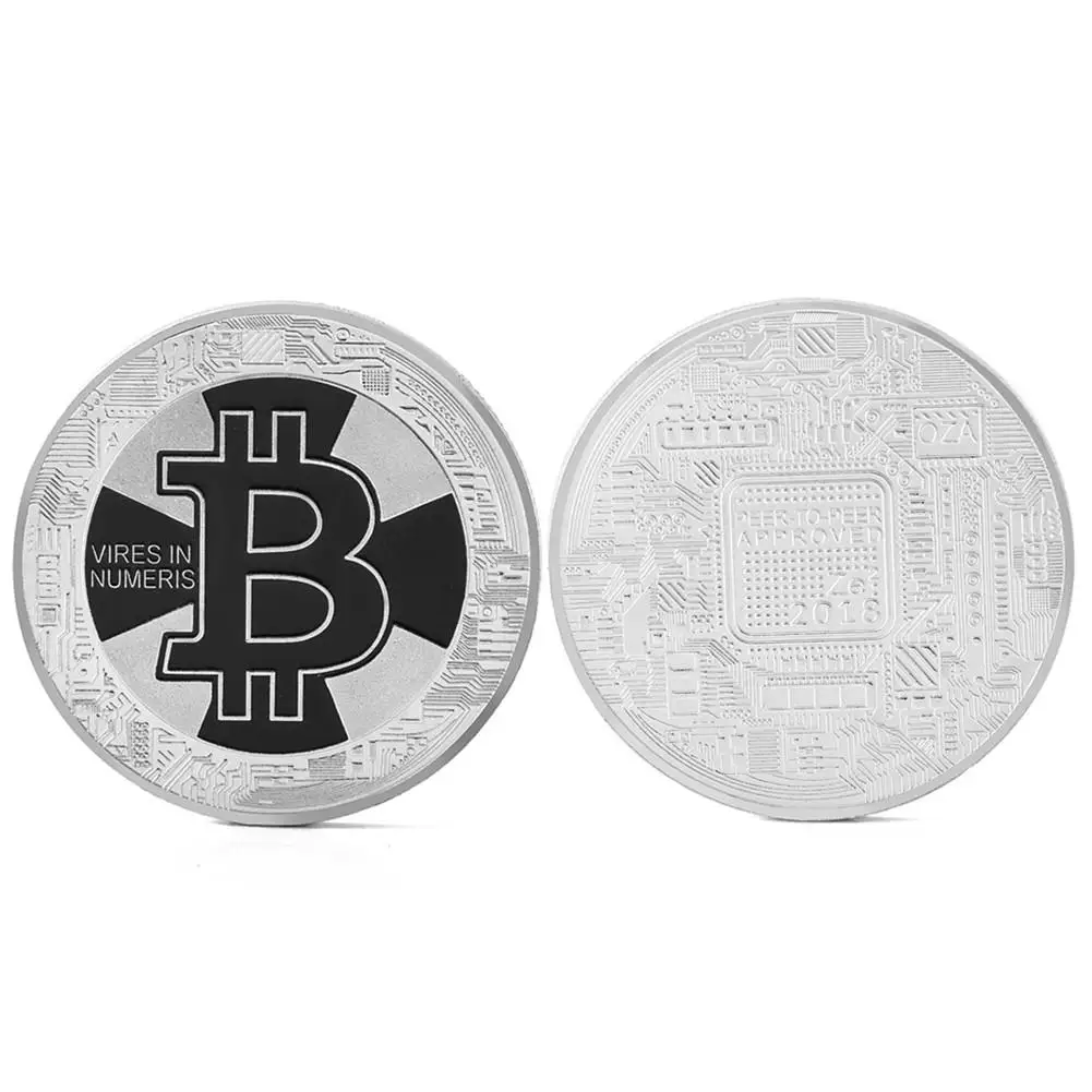 Silver Горячая Биткоин Litecoin Dash монета без валюты Позолоченные железные памятные коллекционные монеты художественная коллекция сувенирные подарки - Цвет: Silver