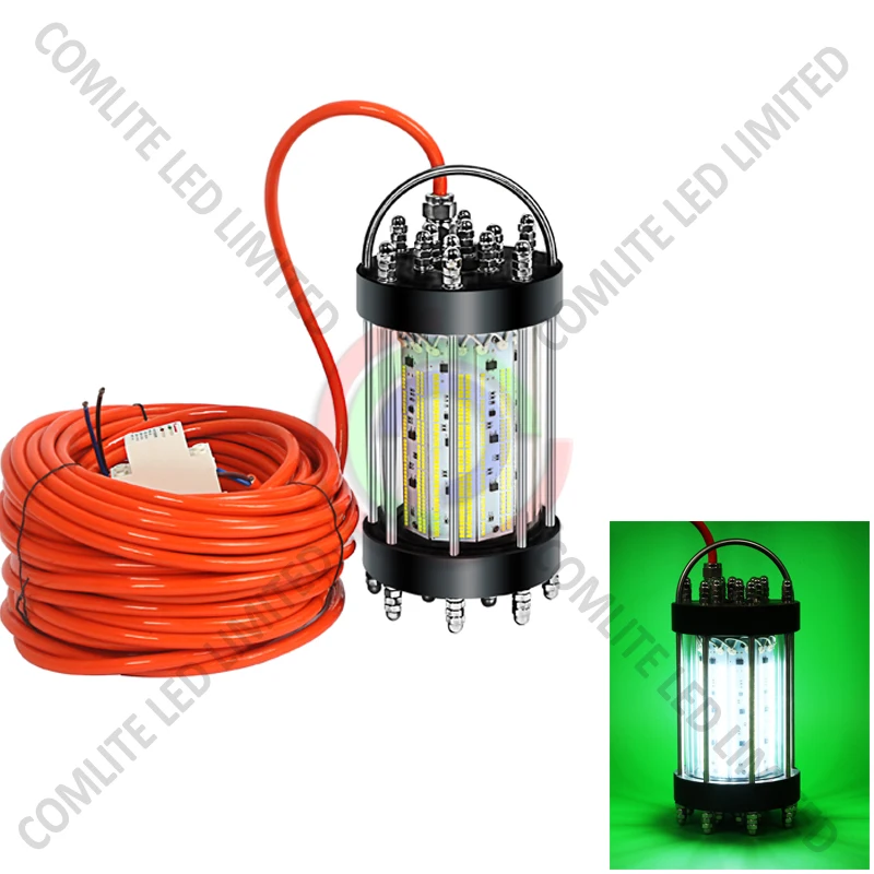 Kopen DC12V 600W 5M Kabel Diepe Onderwater Vissen Licht Voor Oceaan Vissen
