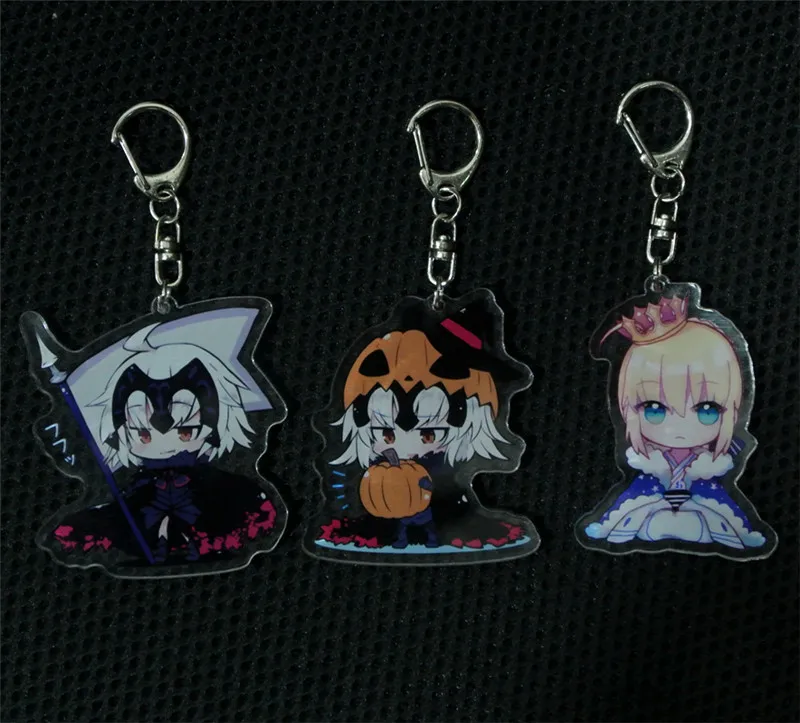 Аниме Fate/Grand Order Jeanne dɺrc (Alter) брелок для ключей Подвеска Хэллоуина Косплей