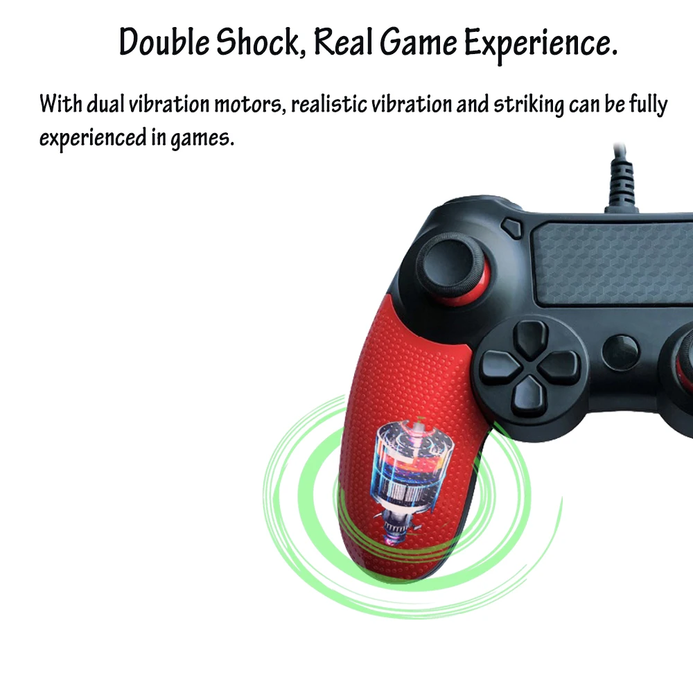 Для PS4 игровой проводной контроллер USB геймпад несколько джойстиков вибрационная