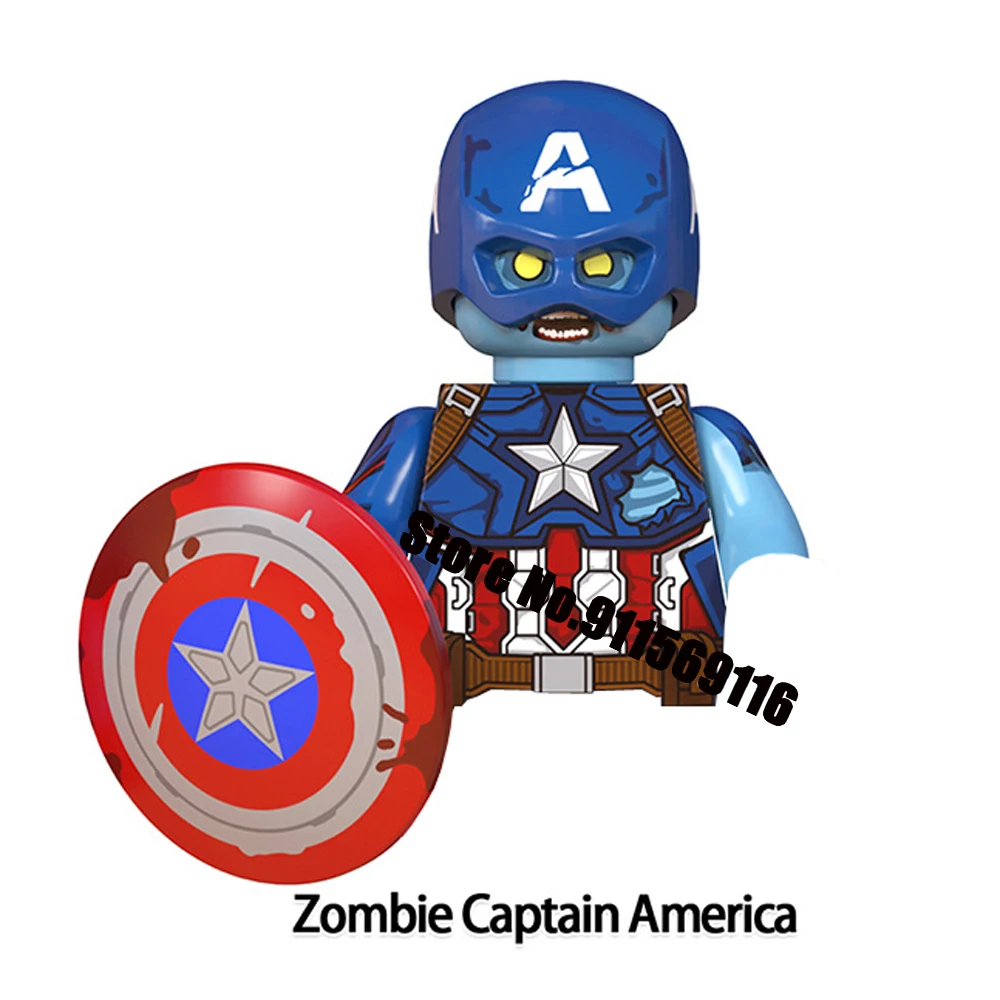 Конструктор What If зомби Disney супергерой Человек-паук Дэдпул Железный человек