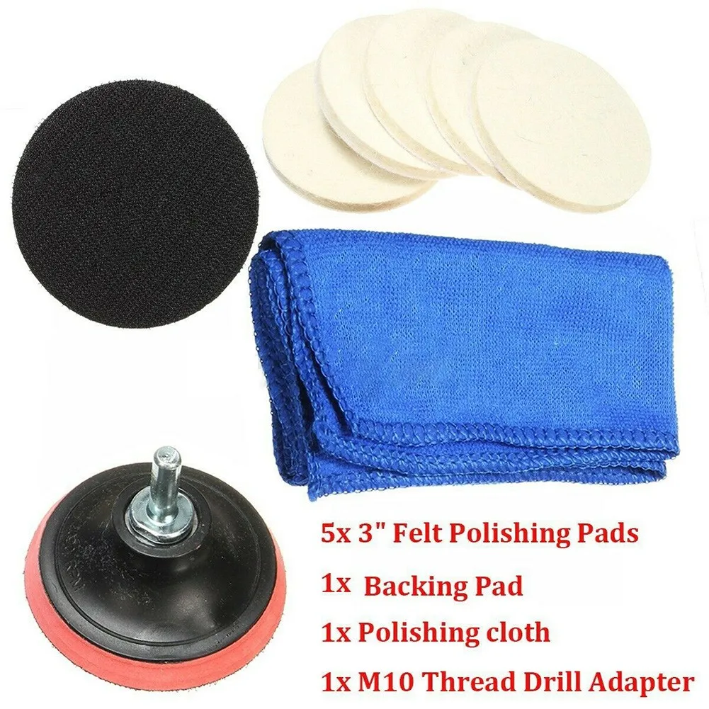 

Car Windscreen Scratch Remover Kits Rayon Felt Polishing Pads For Removing Burrs Rust Dust Car Repair Tool Kit