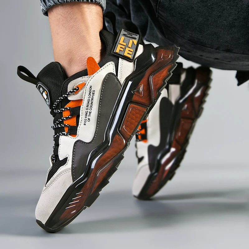 

Men's Sports Shoes 2021 Popcorn Mesh Breathable Lightweight Fashion Casual Shoes Outdoor Comfortable All-match Running Shoes