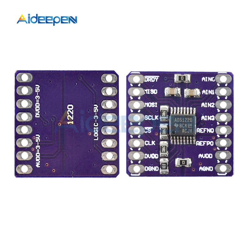 DC 3 V-5 V CJMCU-1220 ADS1220 с низким энергопотреблением 24 битный аналого-цифрового преобразователя постоянного тока ADC SPI I2C/межсоединений интегральных схем Интерфейс для Arduino
