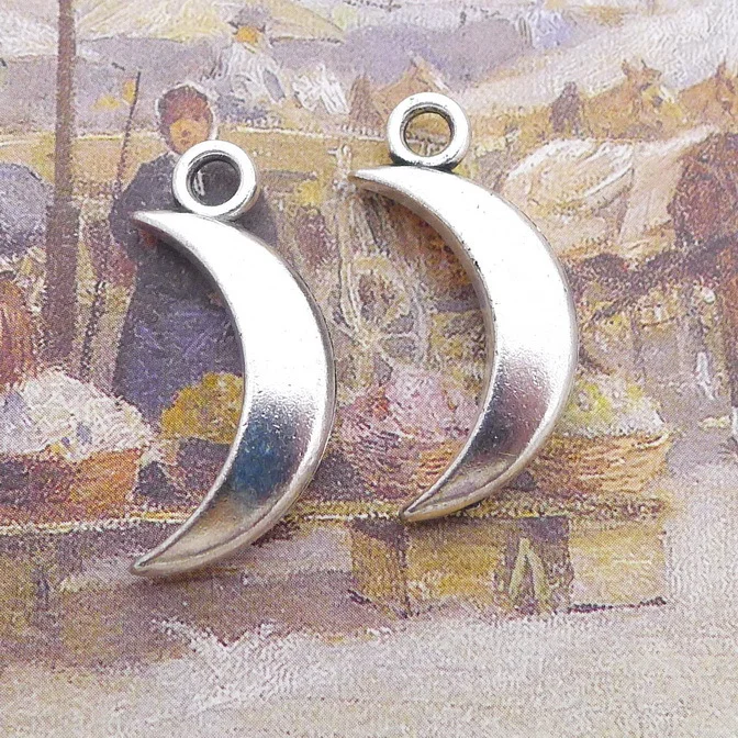 

Jewelry Making Charms Moon Charms Antique Silver Color 31x13mm 3 Pieces