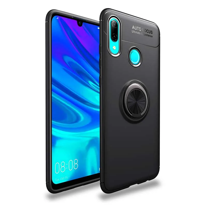 Gun Black Чехол для huawei P Smart Plus, Силиконовый противоударный чехол для автомобильного кольца, чехол для huawei NOVA 2 Lite 2s 2i 3 3i 4 4e 5i 5 Pro - Цвет: Gun Black