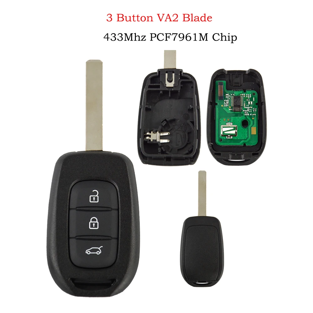 Дистанционный ключ OkeyTech для Renault Megane 2 Captur Duster Clio Modus Logan 2/3 Кнопка 4A PCF7961M чип ключей