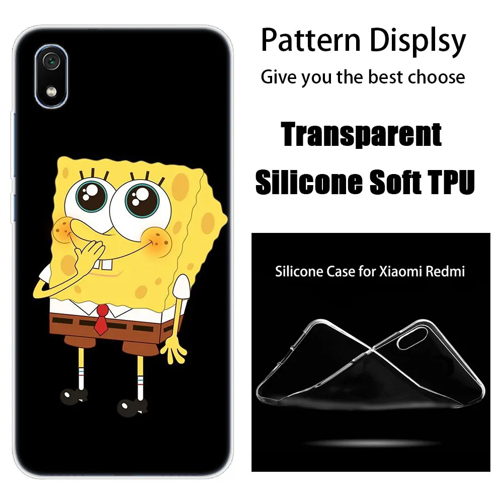 Горячий силиконовый чехол SpongeBob квадраты лучший друг для Xiaomi Redmi K20 Pro 7 7A 6 6A 4X5 Plus S2 GO Note 8 7 6 5 Pro 4